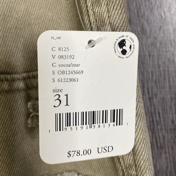 NWT Free People Baggy Tomboy Shorts in Cocoa Women's 31 - Picture 5 of 10